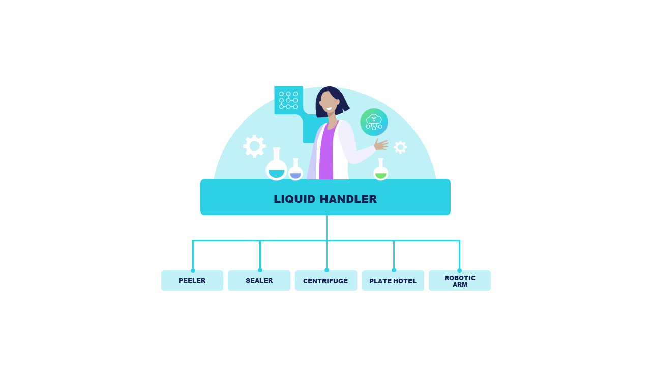 Liquid handler lab automation process steps