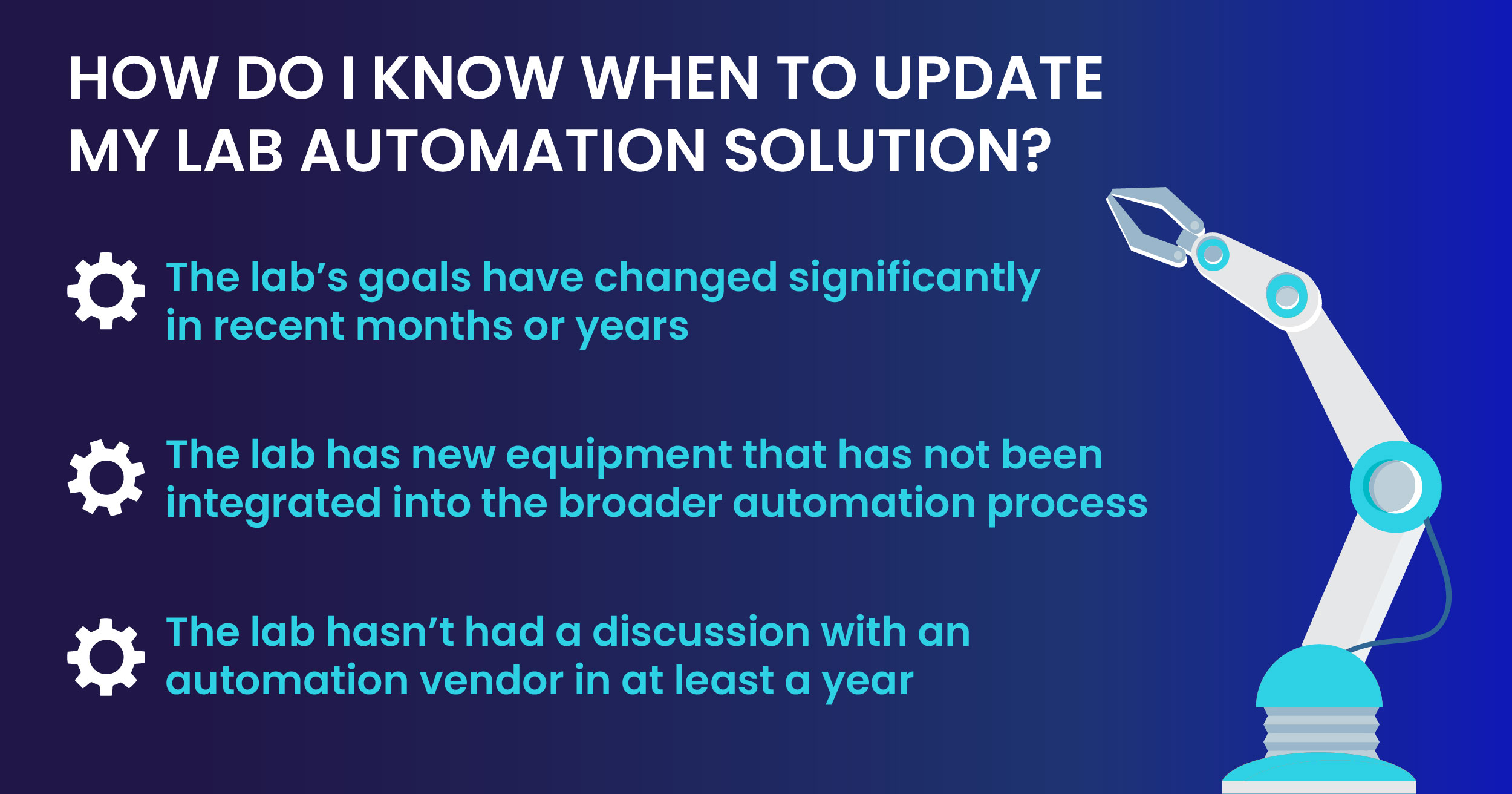 3 ways to know when you may need to update your lab automation solution